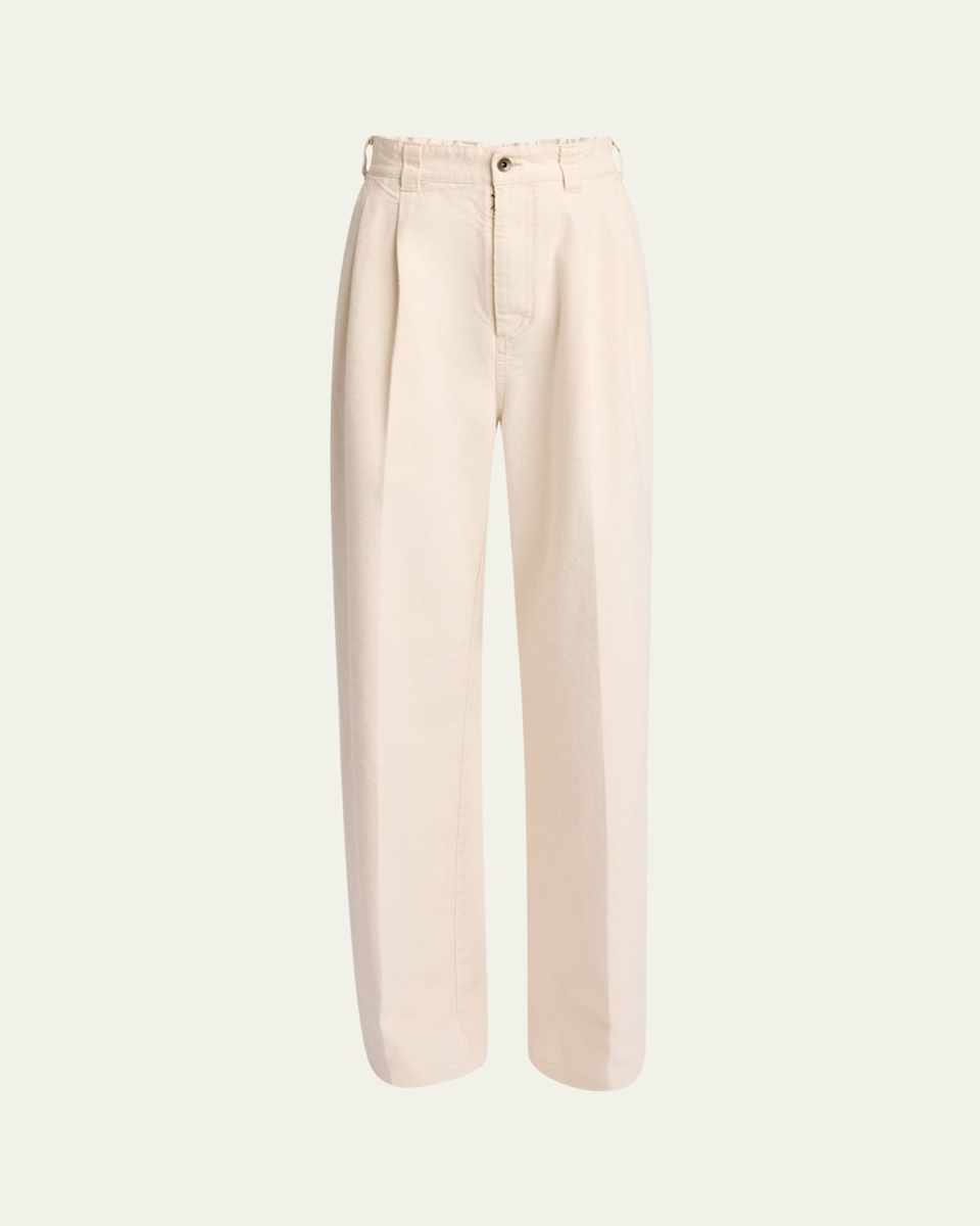 Canvas Denim Wide Leg Pants